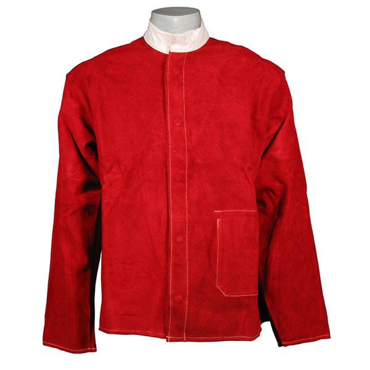 SWP Red Leather Welding Jacket, Large - 1902 - Inverter Fusion Ltd