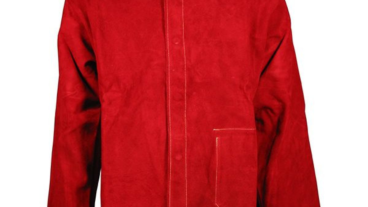 SWP Red Leather Welding Jacket, Large - 1902 - Inverter Fusion Ltd